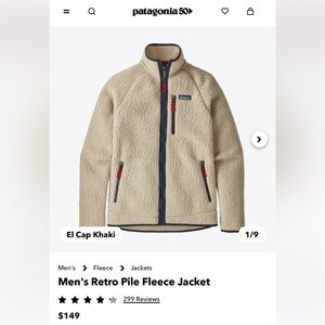 Men's Retro Pile Fleece Jacket - Patagonia XL